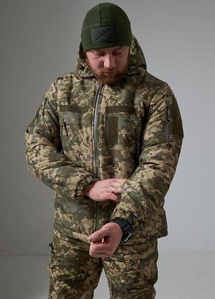 Тактическая куртка зимняя военная nordstorm lvl 7, пиксель мм14
