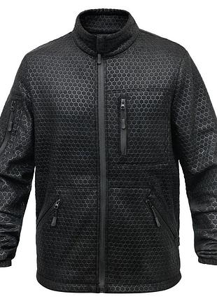 Тактическая кофта мужская для военная флисовая militex windblock tactical black mod. 4 xl