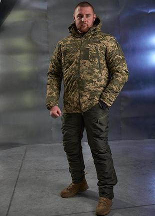 Тактична куртка для військових чоловіча зимова nord storm taifun піксель зсу