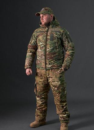 Тактическая куртка мужская зимняя для военных taslan на omni-heat, мультикам