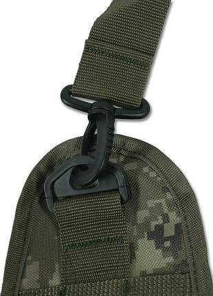 Тактическая сумка через плече для военних - пиксель з molle-системою