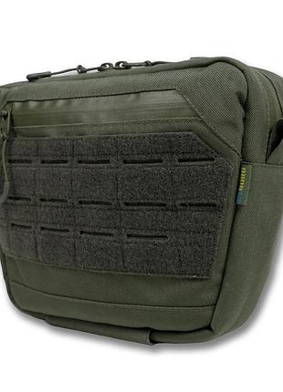 Тактическая сумка-напашник для военных xl kiborg gu cordura с nir-пропиткой (хаки)