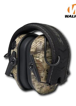 Тактические наушники активные для военных с универсальным креплением walker's razor kryptek original