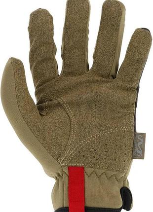 Тактичні рукавиці для військових якісні коричневі mechanix fastfit