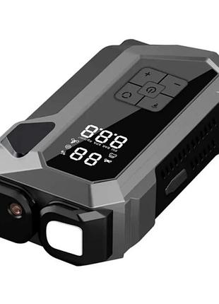 Пусковий пристрій з led-підсвічуванням jump starter 18b 4в1 2000а 16000 маг + компресор