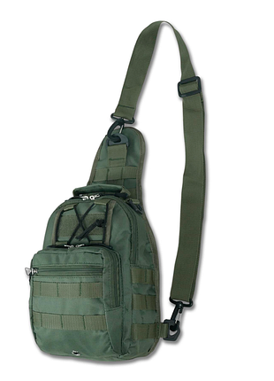 Тактическая сумка через плече для военних - хаки з molle-системою