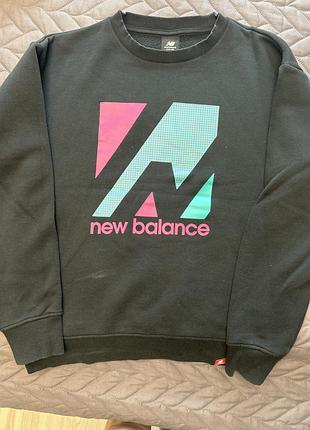 Чорна чоловіча толстовка newbalance світшот