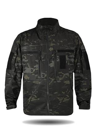 Тактический китель для военних twill fs черный мультикам-3xl