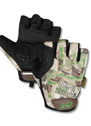 Тактические перчатки беспалые для военных мультикам mechanix mxk-2