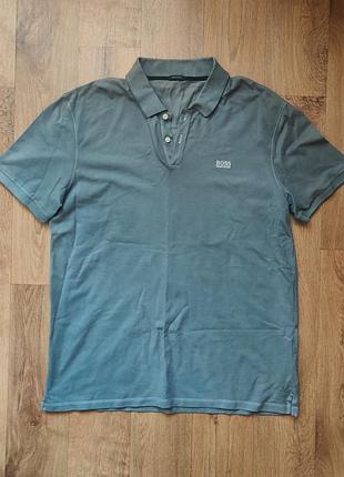 Xxl / xl hugo boss / серого цвета / футболка / тенниска / на высокий рост / на высокий рост