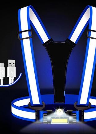 Светодиодный светоотражающий жилет aonr для бега, аккумуляторный led-жилет для ночных пробежек, велоспорта и прогулок
