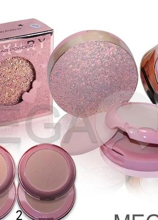 Пудра для лица  2 в 1 kiss beauty 01