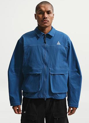 Оригінальна чоловіча куртка nike acg smith summit uv jacket court blue hv0598-476 gorpcore y2k windbreaker hiking tourist мужская джекет бомбер