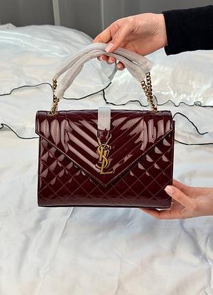 Жіноча сумка y///s::::l envelope chain wallet burgundy patent