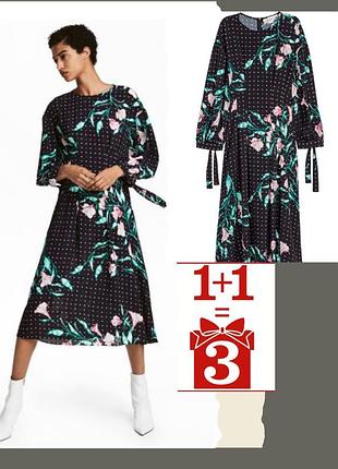 1+1=3 стильна сукня плаття в квітковий принт h&m платье цветы