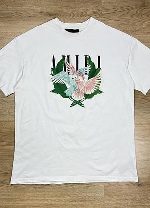 Футболка amiri біла з лого