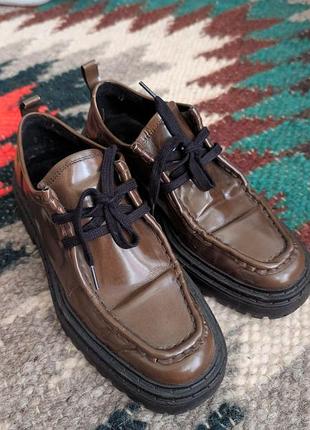 Лоферы кожаные massimo dutti