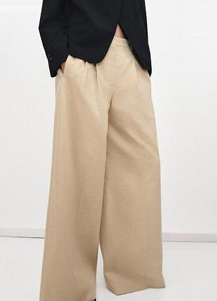 Брюки с защипами zara