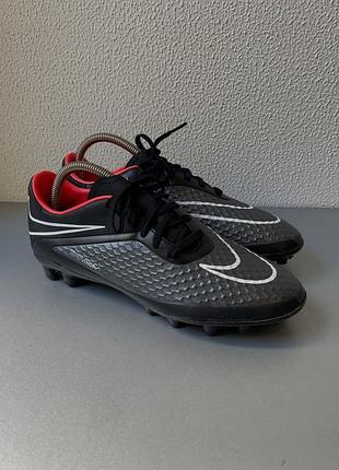 Оригінальні чоловічі футбольні бутси nike hypervenom phelon fg 39-40 розмір 24.5-25 см чорного кольору