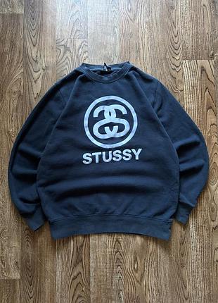 Темно синій світшот stussy
