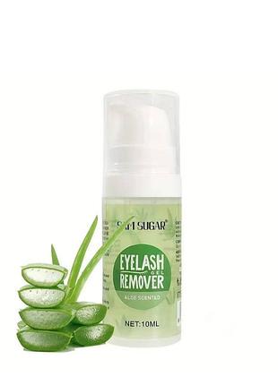 Гелевый ремувер для снятия наращенных ресниц sam sugar (aloe scented, 10 мл)