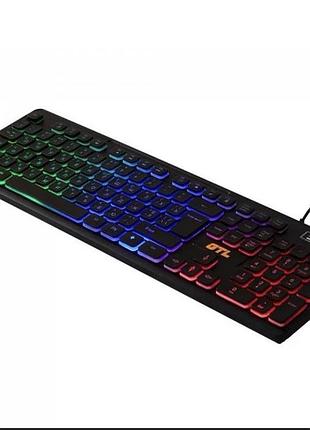 Клавіатура gtl kb7269-5-1 gaming black, usb, rgb підсвічування