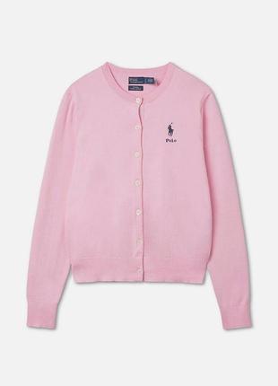 Жіночий кардиган polo ralph lauren  класичний жіночий кардиган polo ralph lauren ніжно-рожевого кольору.