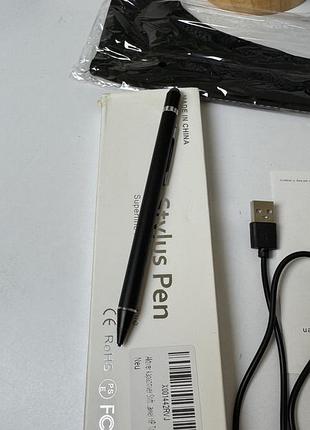 Универсальный активный стилус stylus pen superfine nib active capacitive для планшета и смартфона (ios/android/windows) - черный
