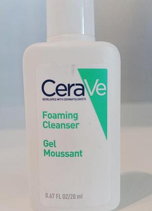 Cerave foaming cleanser очищувальний гель для нормальної та жирної шкіри обличчя і тіла