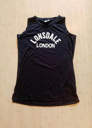 Майка топ женская спортивная lonsdale черная