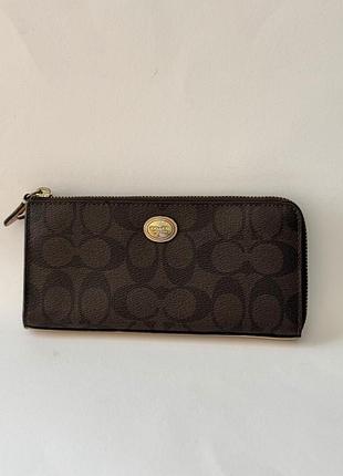 Гаманець coach з фірмовим малюнком  монограм
