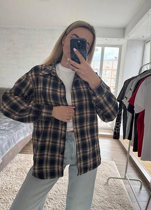 Стильна сорочка в клітку oversize
