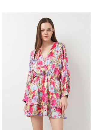 Сукня квіткова zara міні жіноча м