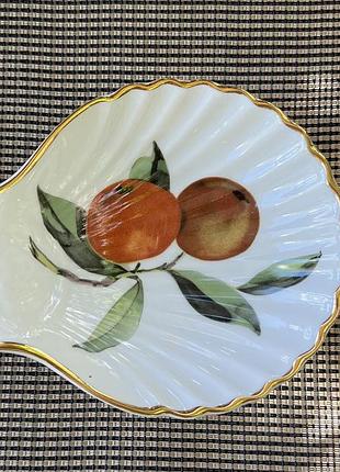 Royal worcester evesham — вінтажна порцелянова тарілочка-мушля, ракушка англія