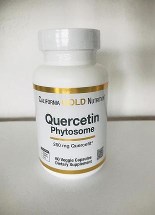 California gold nutrition, quercetin phytosome quercefit, фітосоми кверцетину, 250 мг, 60 рослинних капсул