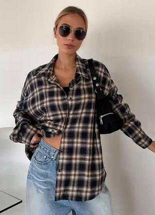Стильна сорочка в клітку oversize