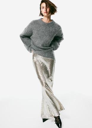 Максі спідниця в пайєтки h&m