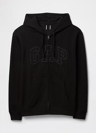 Флісове худі на блискавці gap relaxed gap logo zip hoodie - l