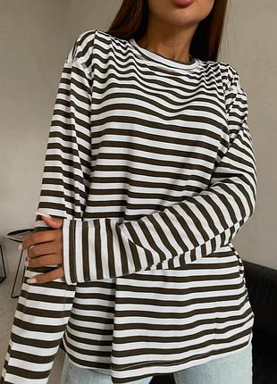 Женская кофта-тельняшка oversize