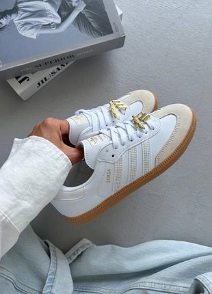 Жіночі кеди adidas samba og white/silver