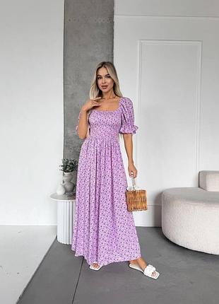 Летнее платье с открытыми плечами