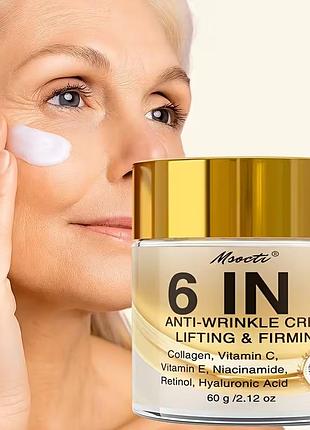 Многофункциональный антивозрастной крем moocti 6-in-1 anti-wrinkle cream (lifting &amp; firming) объемом 60 г.