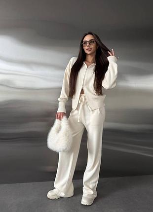 Теплый базовый костюм на молнии oversize