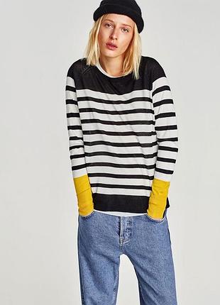 Трикотажний джемпер у смужку zara