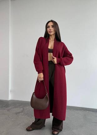 Жіночий кардиган з поясом oversize