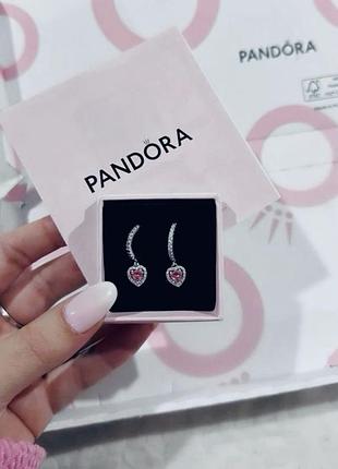 Топ серьги pandora английская застежка / на подарок