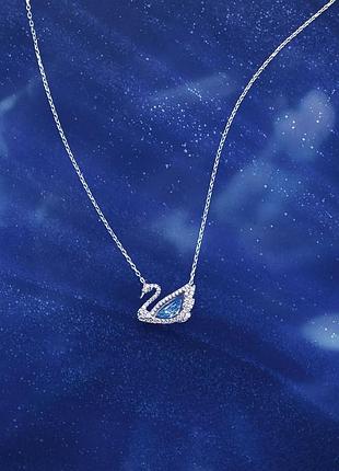 Женская серебрянная цепочка swarovski / лучший подарок