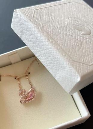 Серебрянная цепочка подвеска swarovski / лучший подарок
