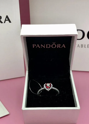 Pandora з червоним серцем — прикраса почуттів у сріблі
