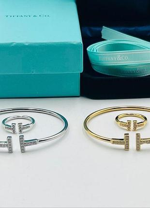 Жіночий срібний браслет tiffany / на подарок